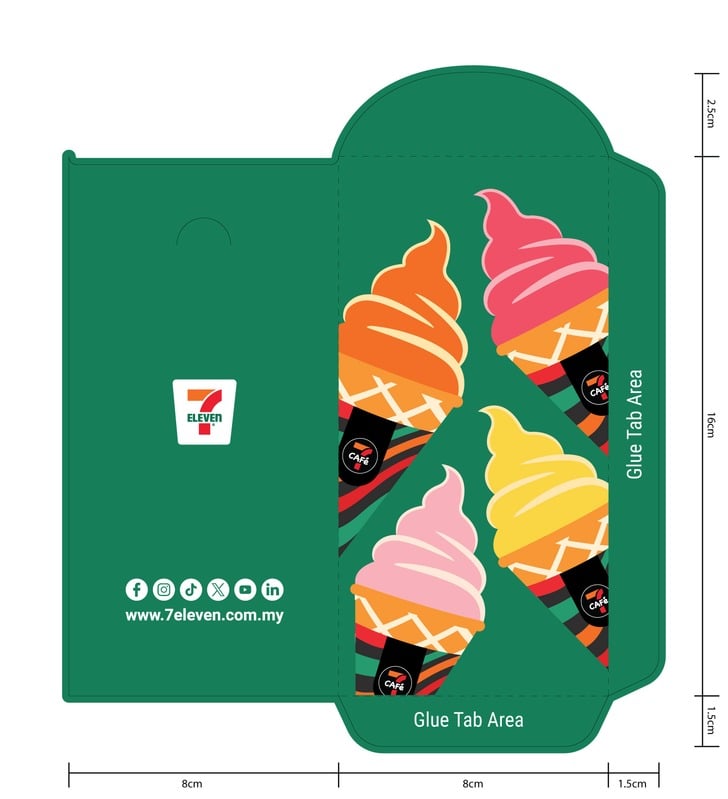 7-Eleven 7CAFE — ice cream envelope packaging design
