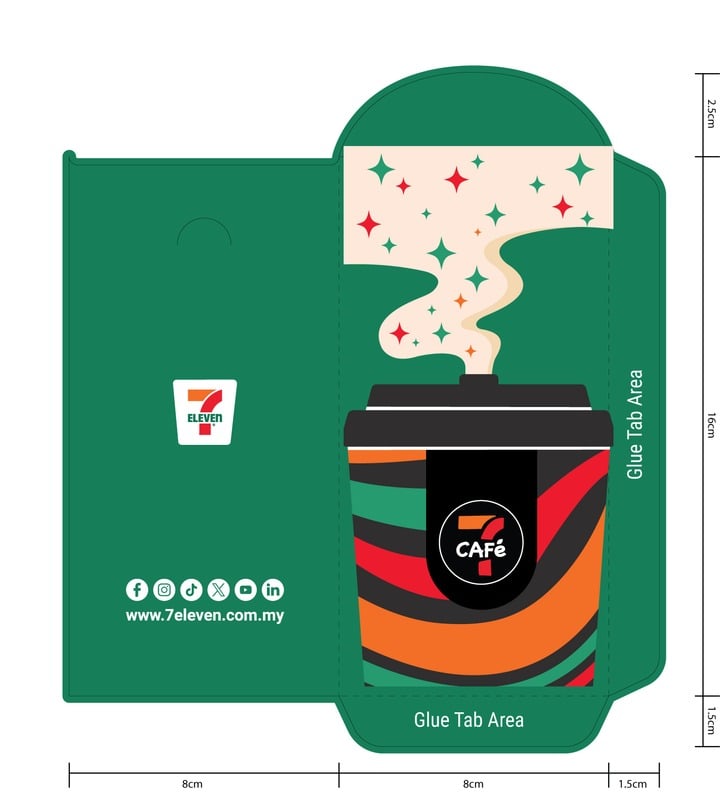 7-Eleven 7CAFE — coffee envelope packaging design