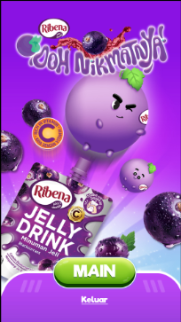 Ribena Jelly Drink game — main screen