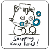Unik mascot — Shopping Kaw Kaw sticker
