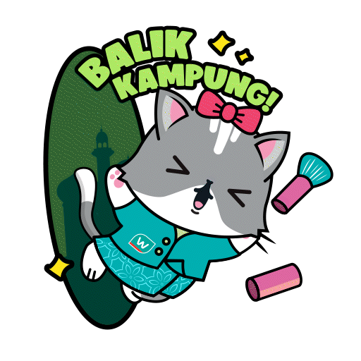 Unik mascot — Balik Kampung animated sticker